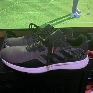 Adidas Golfing Shoes. Worn once. Still brand new.  Grey Size 12